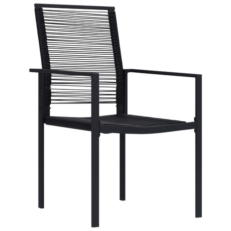 Garden Chairs 2 pcs PVC Rattan Black