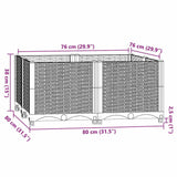 Raised Bed 80x80x38 cm Polypropylene