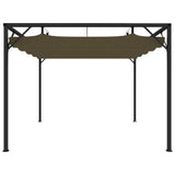 Garden Gazebo with Retractable Roof 3x3 m Taupe 180 g/m²