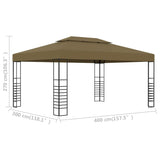 Gazebo 3x4 m Taupe 180 g/m²