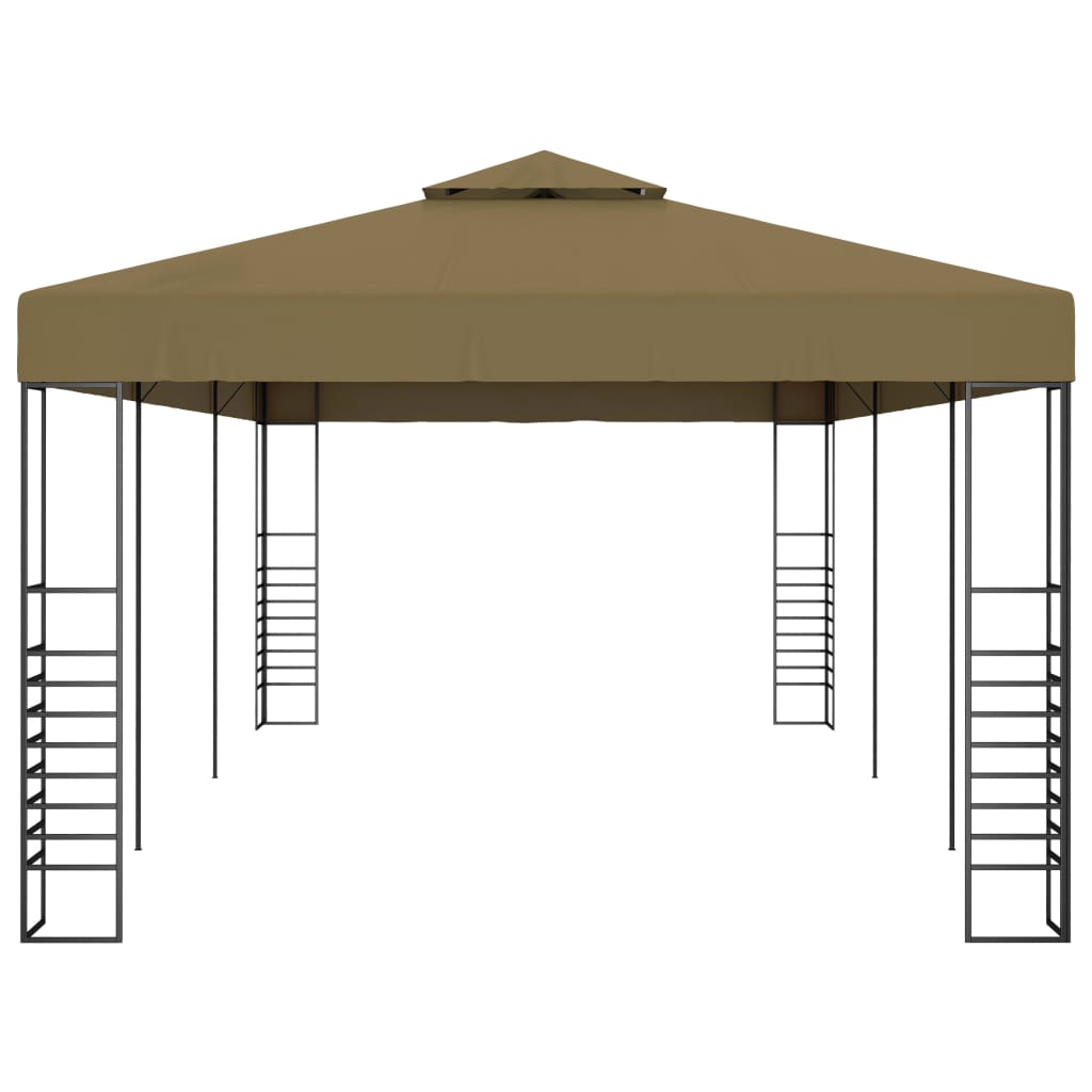 Garden Gazebo 6x3x2.7 m Taupe 180 g/m²