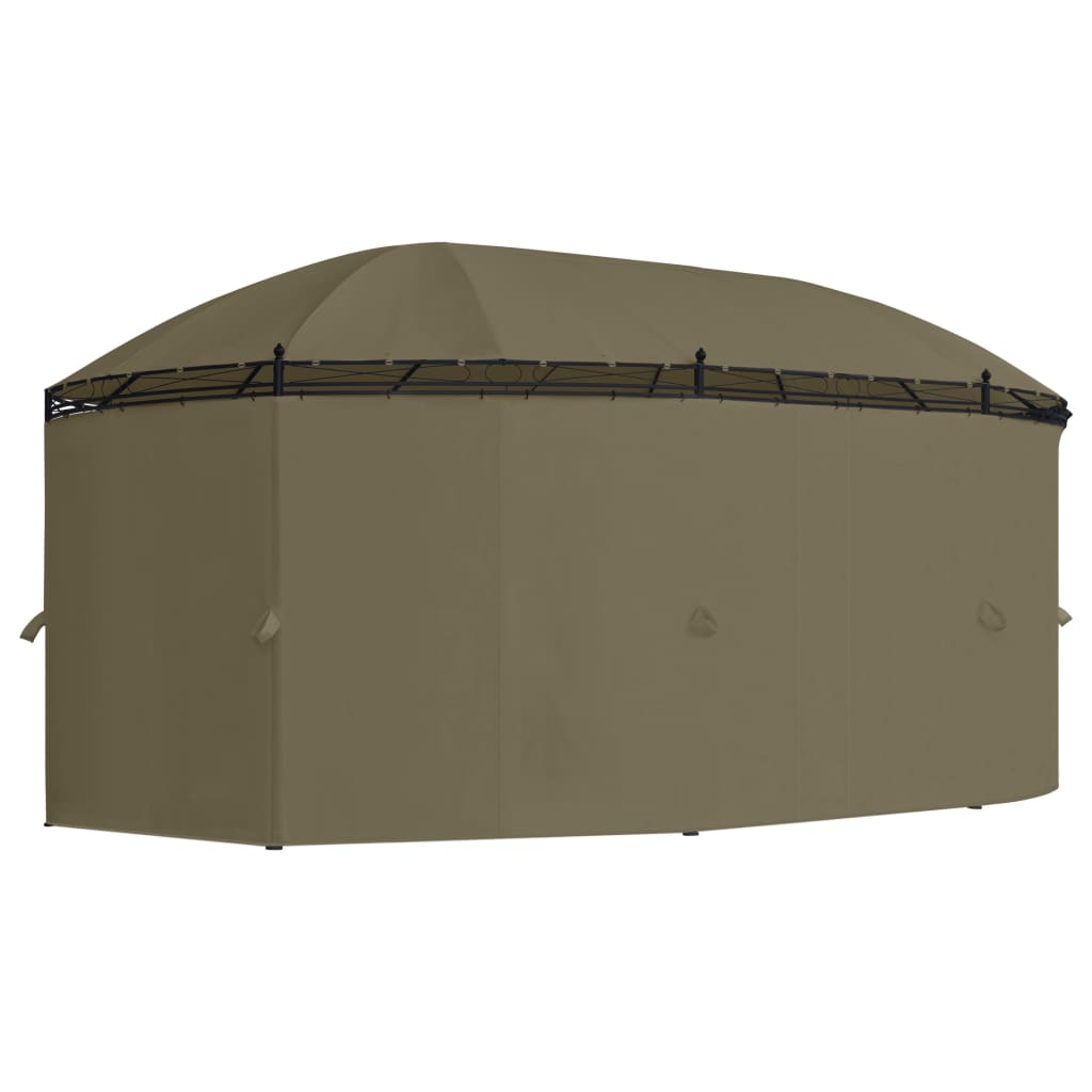 Gazebo with Curtains 520x349x255 cm Taupe 180 g/m²