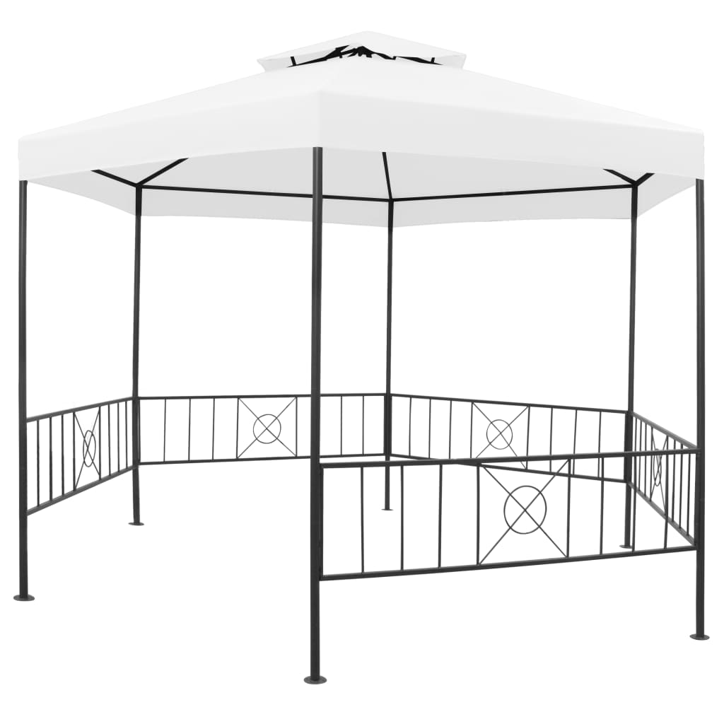 Garden Gazebo 323x275x265 cm White 180 g/m²