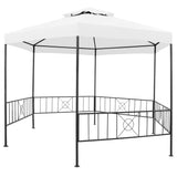 Garden Gazebo 323x275x265 cm White 180 g/m²