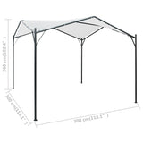 Gazebo 3x3x2.6 m White 180 g/m²