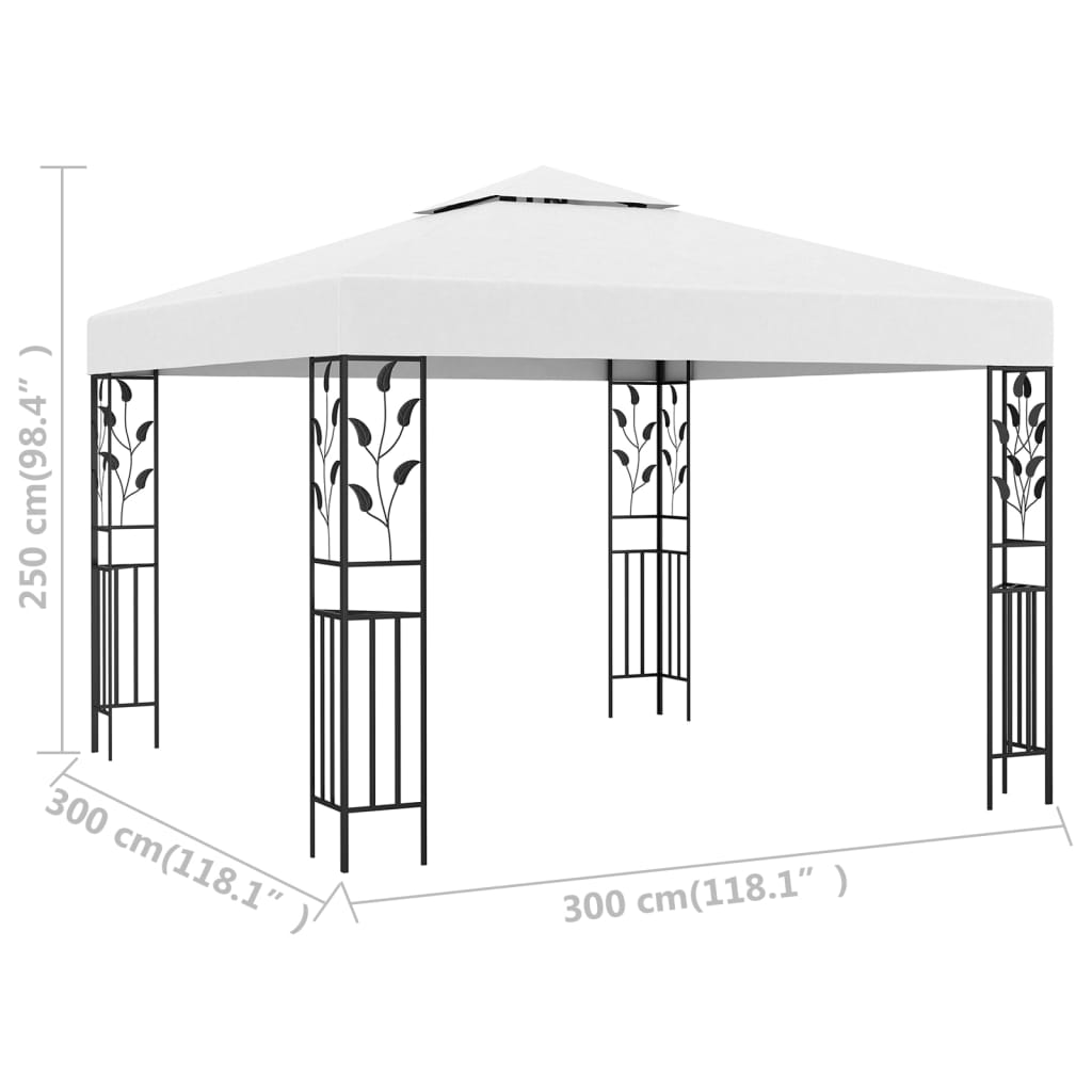 Gazebo 3x3 m White 180 g/m²