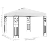 Gazebo 3x3 m White 180 g/m²