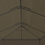 Gazebo with Curtains 600x298x270 cm Taupe 180 g/m²