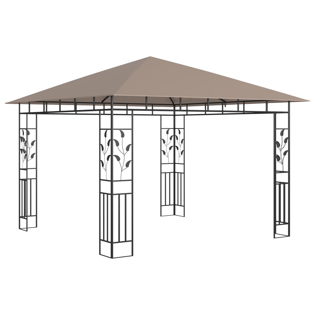 Gazebo with Mosquito Net 3x3x2.73 m Taupe 180 g/m²