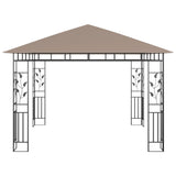 Gazebo with Mosquito Net 3x3x2.73 m Taupe 180 g/m²