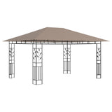 Gazebo with Mosquito Net 4x3x2.73 m Taupe 180 g/m²