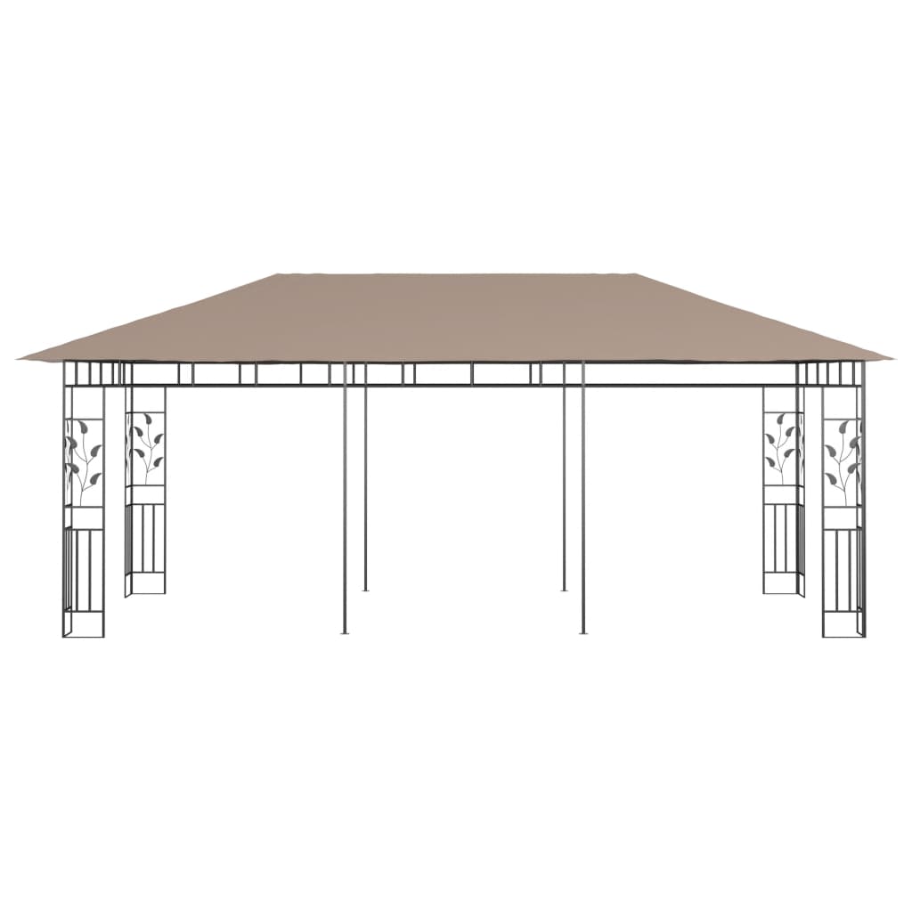 Gazebo with Mosquito Net 6x3x2.73 m Taupe 180 g/m²