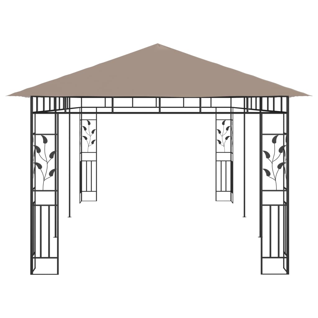 Gazebo with Mosquito Net 6x3x2.73 m Taupe 180 g/m²