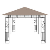 Gazebo with Mosquito Net 6x3x2.73 m Taupe 180 g/m²