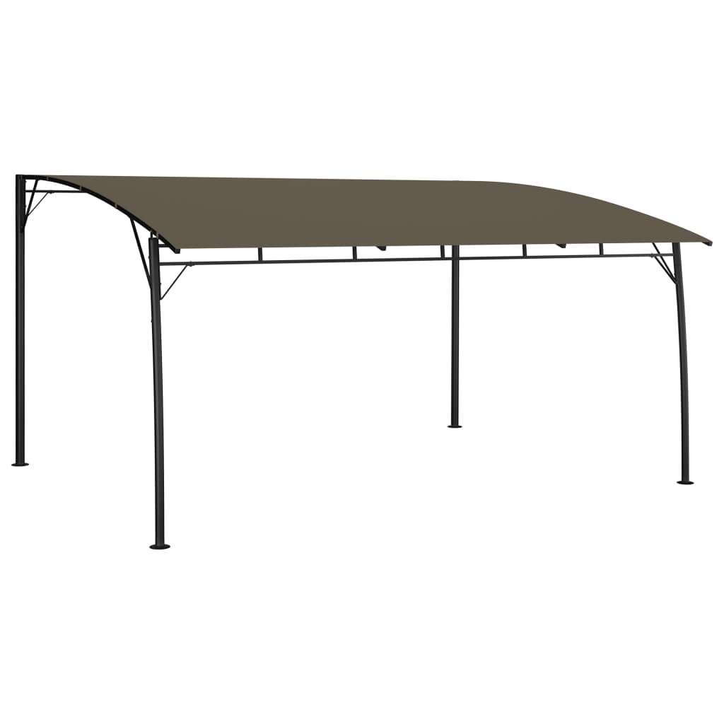 Garden Sunshade Awning 4x3x2.55 m Taupe