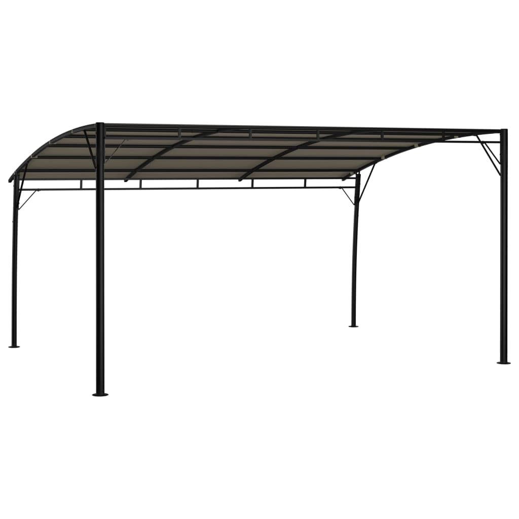 Garden Sunshade Awning 4x3x2.55 m Taupe