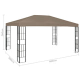 Gazebo 4x3 m Taupe