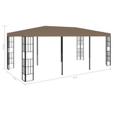 Gazebo 6x3 m Taupe