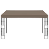Wall-mounted Gazebo 4x3 m Taupe Fabric