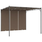 Garden Gazebo with Side Curtain 3x3x2.25 m Taupe