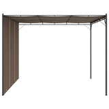 Garden Gazebo with Side Curtain 3x3x2.25 m Taupe