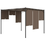 Garden Gazebo with Side Curtain 3x3x2.25 m Taupe