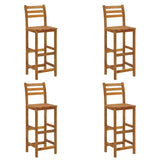 Bar Stools 4 pcs Solid Acacia Wood
