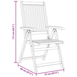 Folding Garden Chairs 3 pcs Solid Acacia Wood