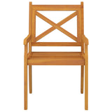 Outdoor Dining Chairs 2 pcs Solid Wood Acacia