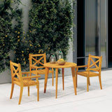 Outdoor Dining Chairs 3 pcs Solid Wood Acacia