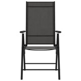 Folding Garden Chairs 6 pcs Textilene Black