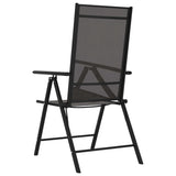 Folding Garden Chairs 6 pcs Textilene Black