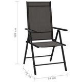 Folding Garden Chairs 6 pcs Textilene Black