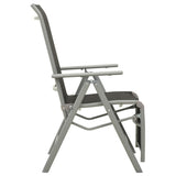 Reclining Garden Chairs 2 pcs Textilene and Aluminium Silver