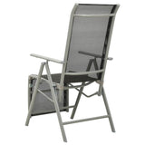 Reclining Garden Chairs 2 pcs Textilene and Aluminium Silver