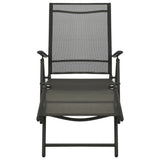3 Piece Garden Lounge Set Textilene and Aluminium Black