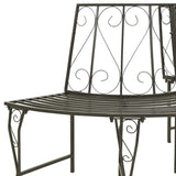 Garden Half Round Tree Bench 160 cm Steel