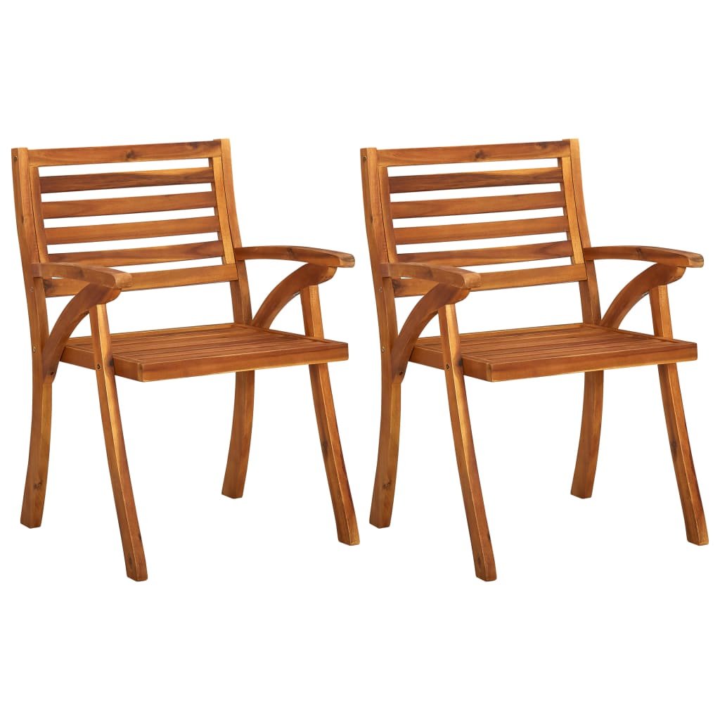 Garden Chairs 2 pcs Solid Acacia Wood