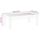 Coffee Table 100x50x33 cm Solid Acacia Wood