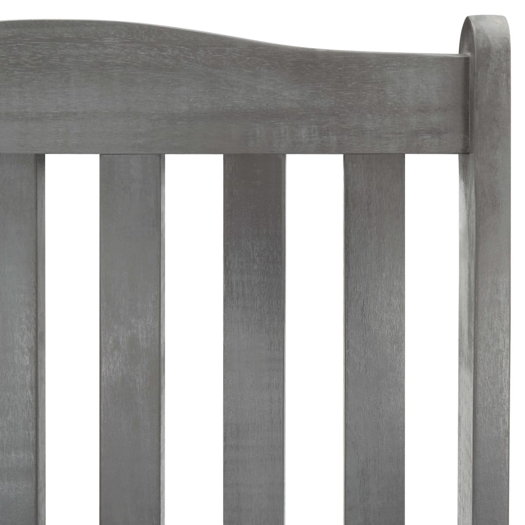 Rocking Chair Grey Solid Acacia Wood