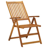 Garden Reclining Chairs 3 pcs Solid Acacia Wood