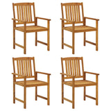 Garden Chairs 4 pcs Solid Acacia Wood