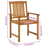 Garden Chairs 4 pcs Solid Acacia Wood