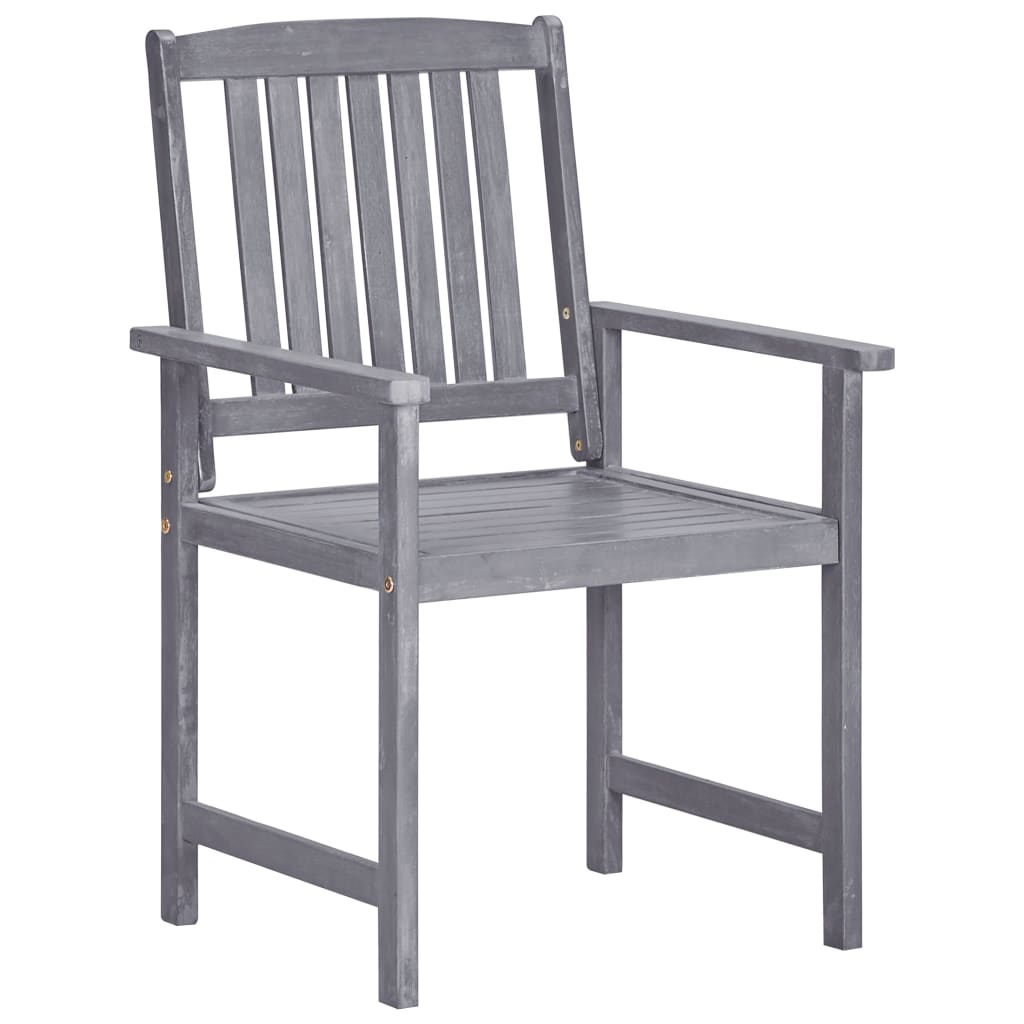 Garden Chairs 4 pcs Solid Acacia Wood Grey