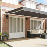 Awning Manual White 6 x 3.5 m Metal