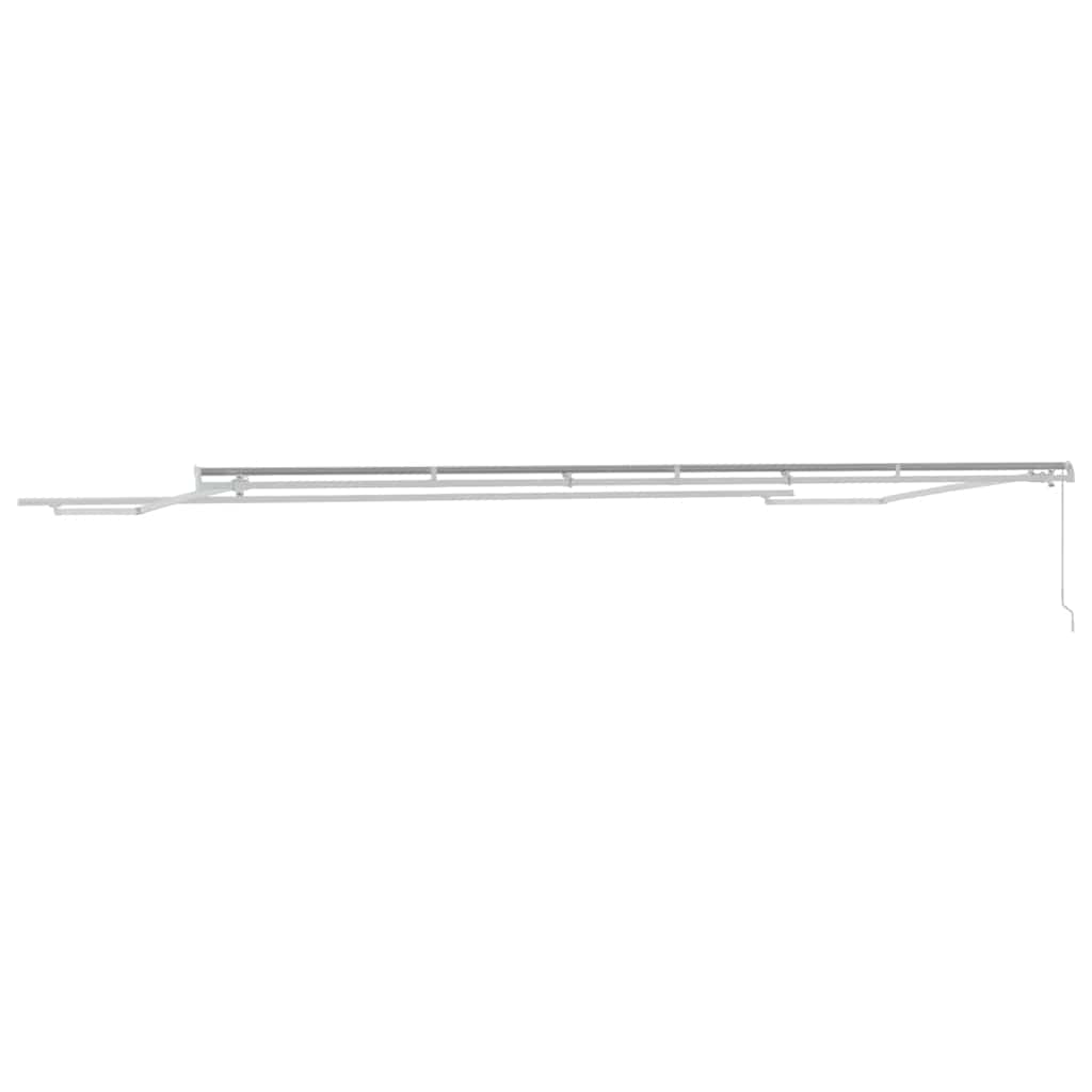 Awning Manual White 6 x 3.5 m Metal