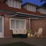 Awning with Manual White 3 x 2.5 m Metal