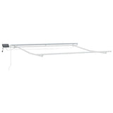 Awning with Manual White 3 x 2.5 m Metal