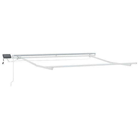 Awning with Manual White 3 x 2.5 m Metal