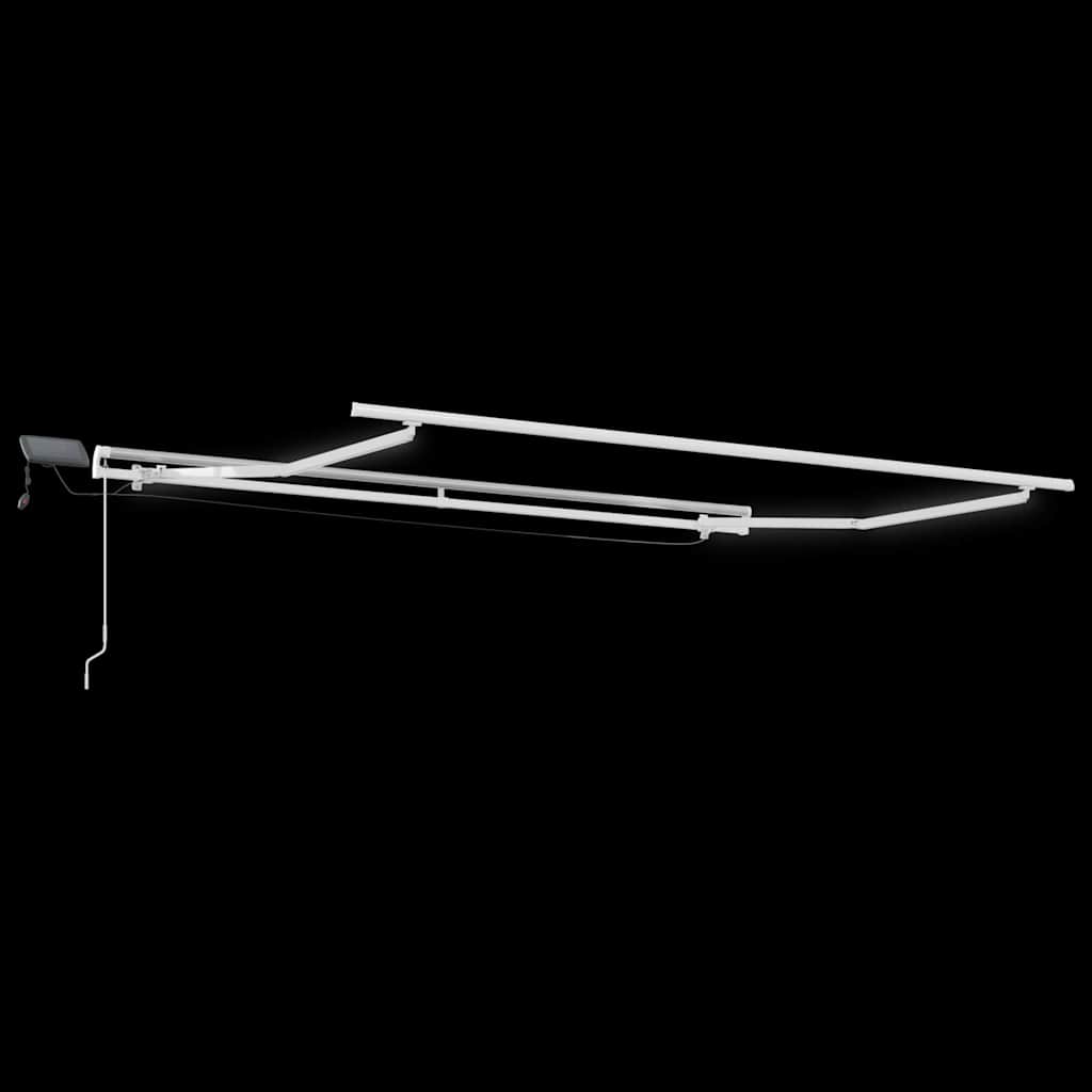 Awning with Manual White 3 x 2.5 m Metal